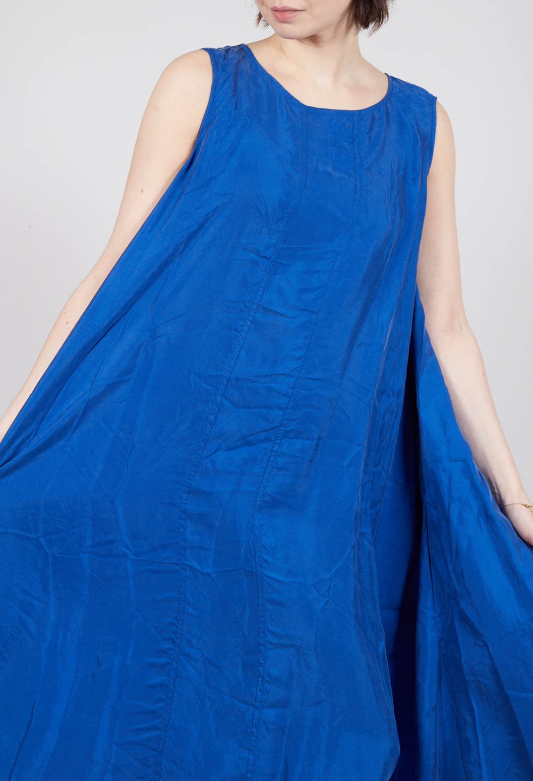 Sheer Overlay Dress in Royal