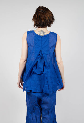 Sheer Longline Vest in Royal