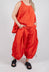 Front Pleat Balloon Trousers with Toggle Cuffs in Mandarine