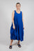 Balloon-Shaped Dress with Pull Toggle Hemline in Royal