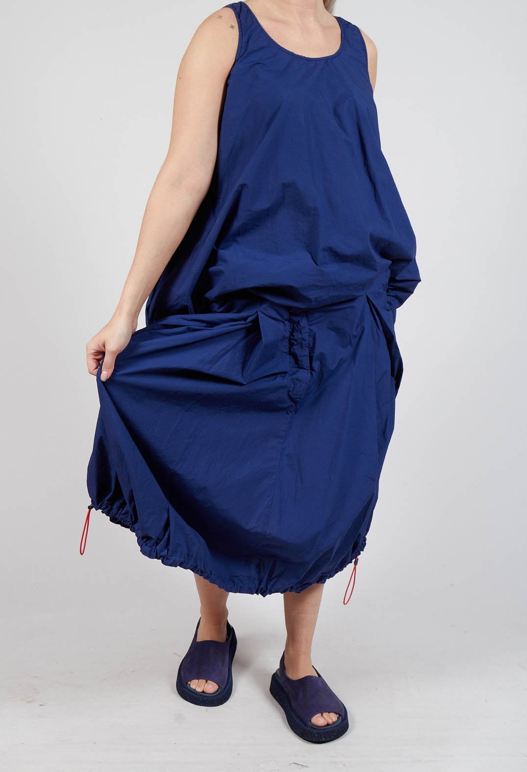 Pull Toggle Hemline Skirt in Ocean