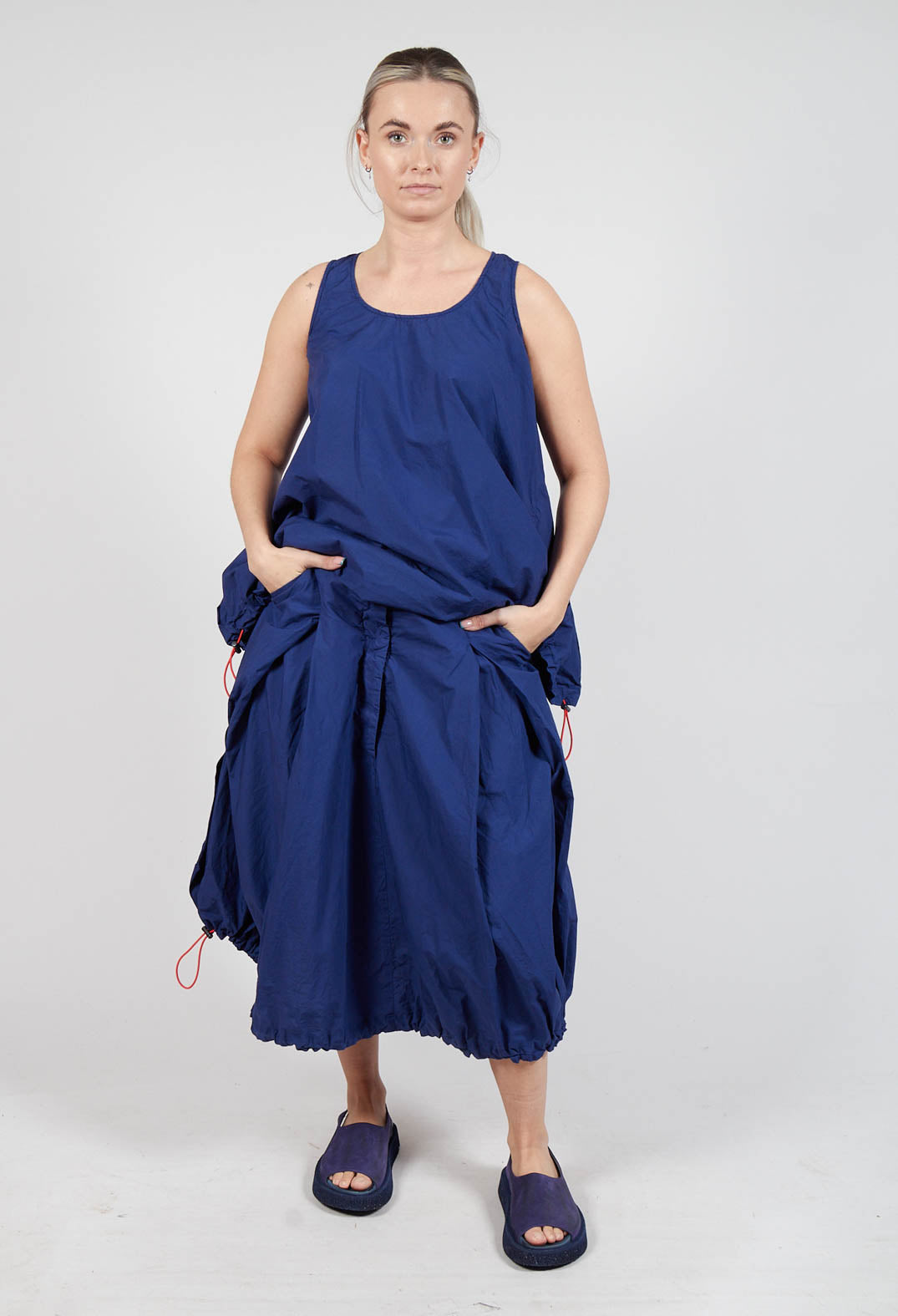 Pull Toggle Hemline Skirt in Ocean