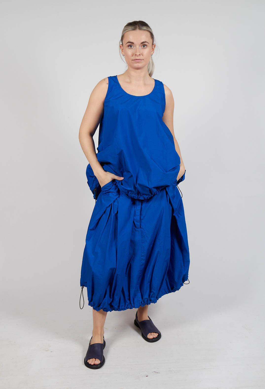 Pull Toggle Hemline Skirt in Royal