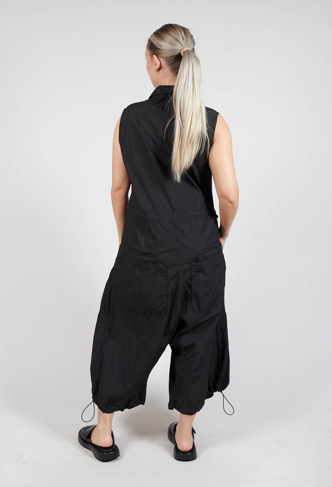 Pull Toggle Jumpsuit in Black