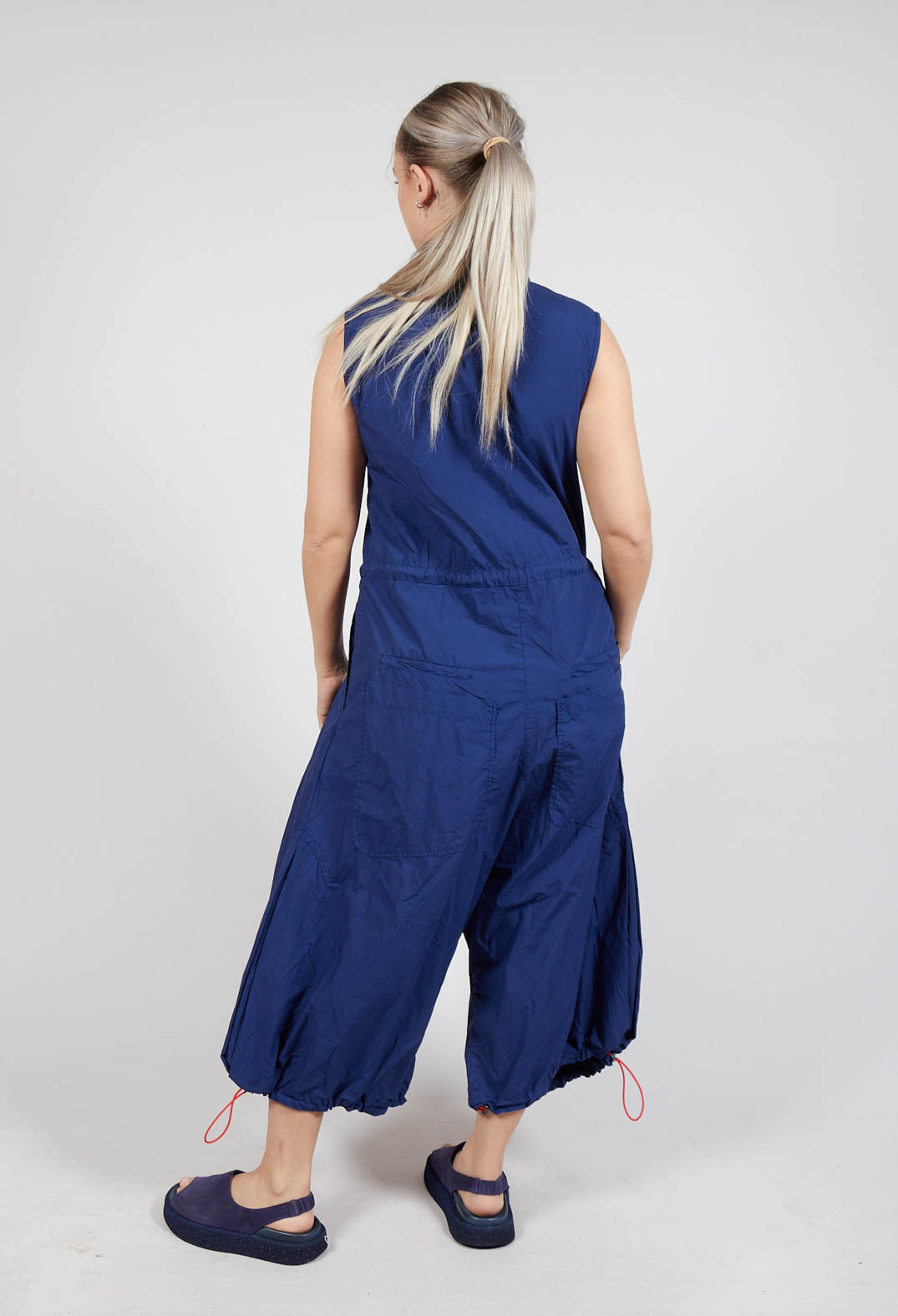 Pull Toggle Jumpsuit in Ocean