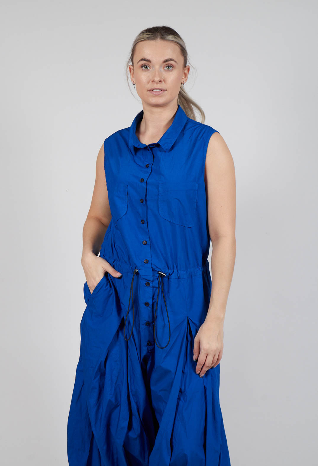 Pull Toggle Jumpsuit in Royal