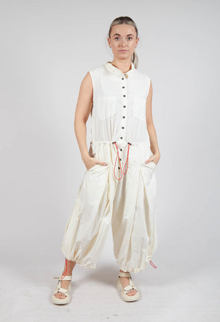 Pull Toggle Jumpsuit in Greige