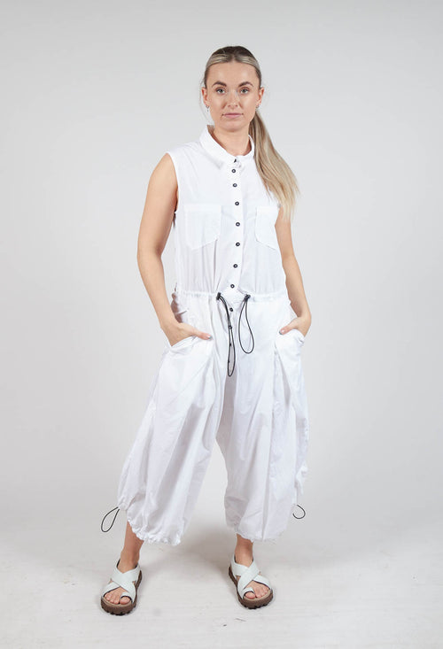 Pull Toggle Jumpsuit in Semi Bleach