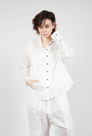 Sheer Crinkled Shirt in Semi Bleach Paper