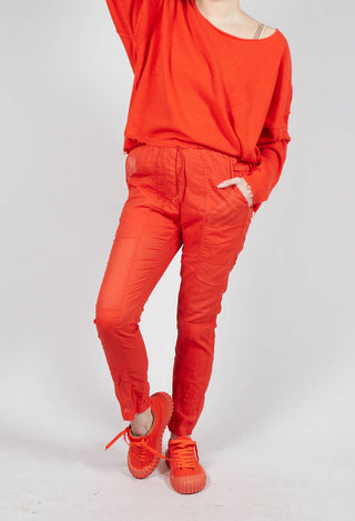 Sheer Skinny Leg Trousers in Mandarine Paper