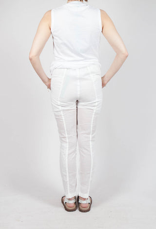 Sheer Skinny Leg Trousers in Semi Bleach Paper