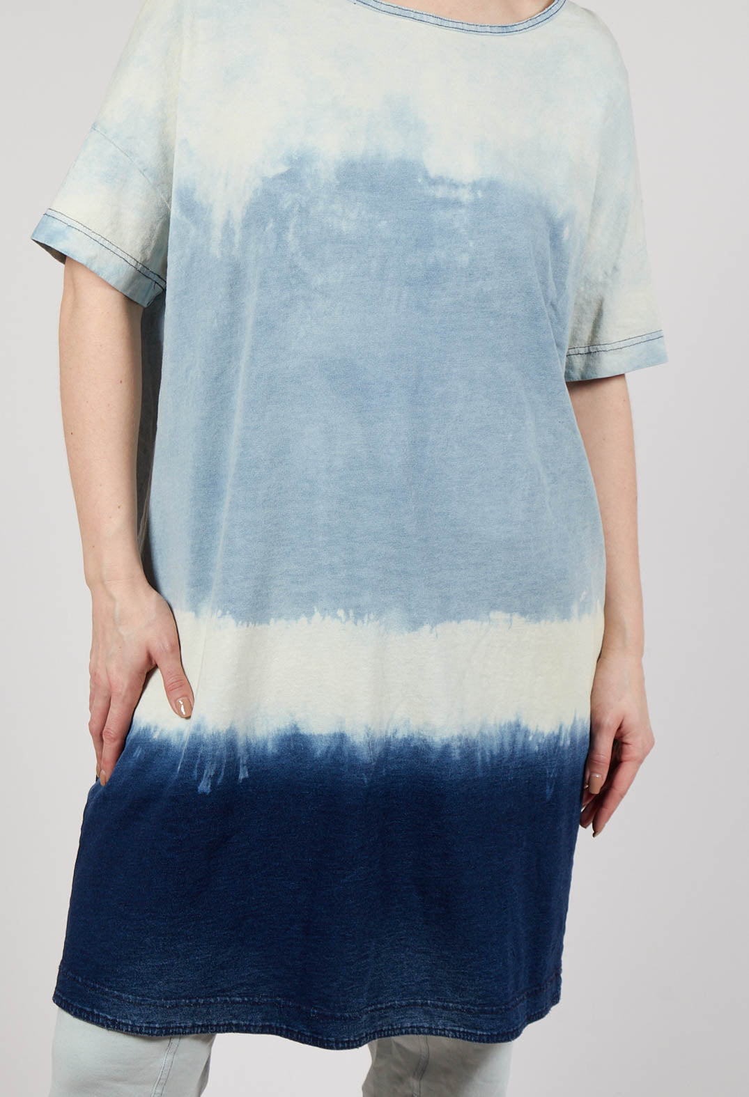 Oversized T-Shirt Dress in Bleachwash