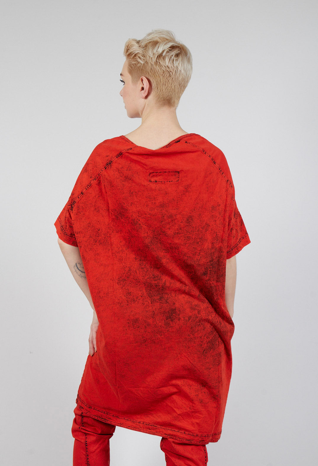 Oversized T-Shirt Dress in Mandarine Dye