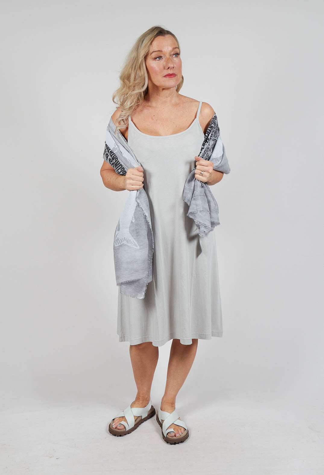 Jersey Slip Dress in Grey