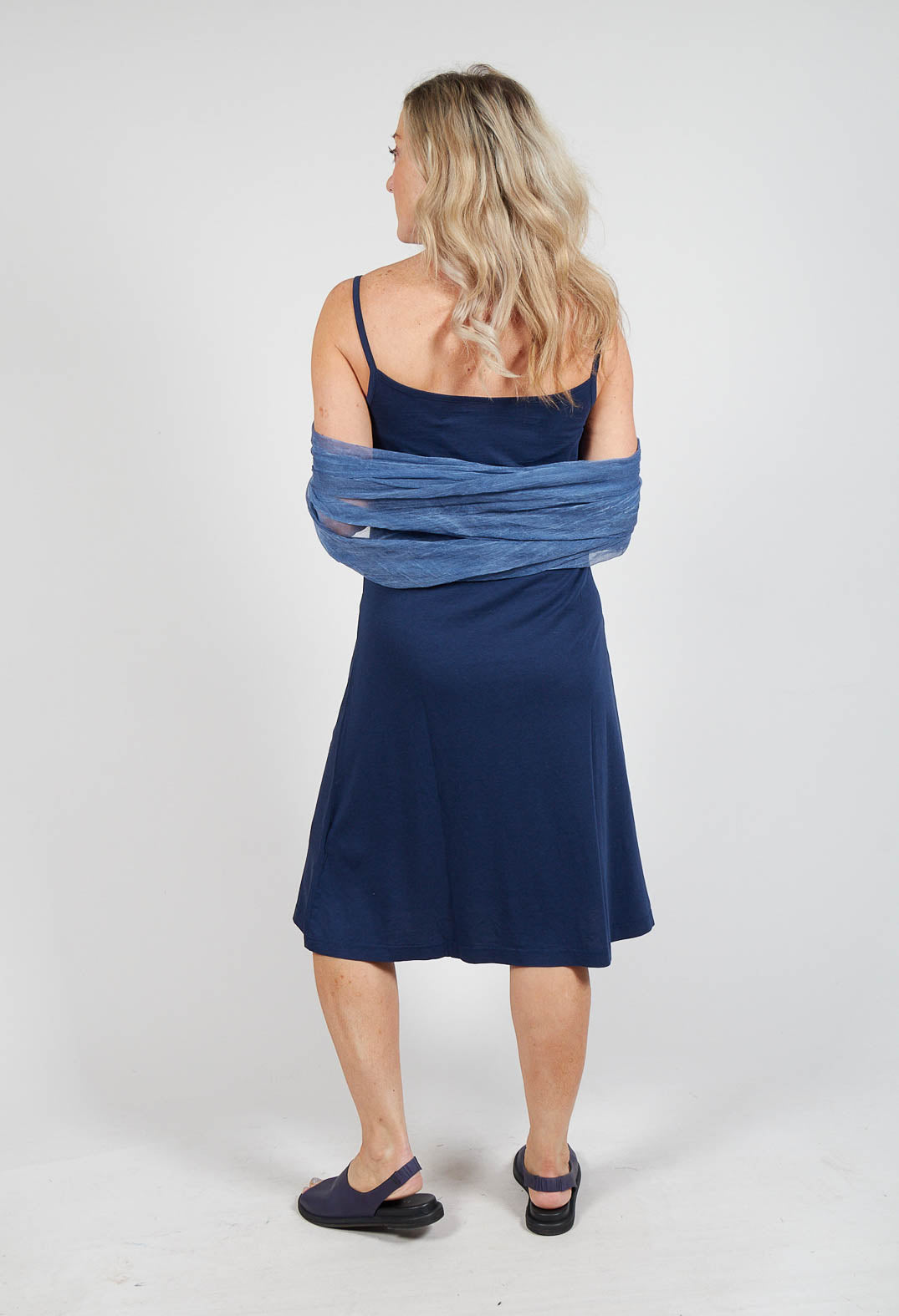 Jersey Slip Dress in Navy