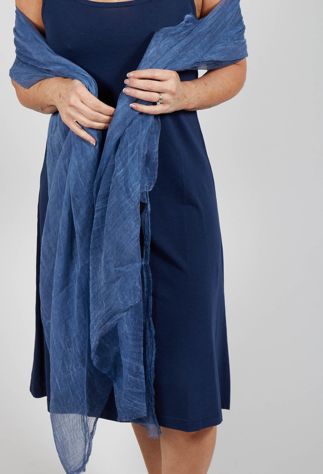 Jersey Slip Dress in Navy