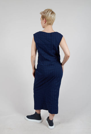 Fitted Sleeveless Dress in Navy