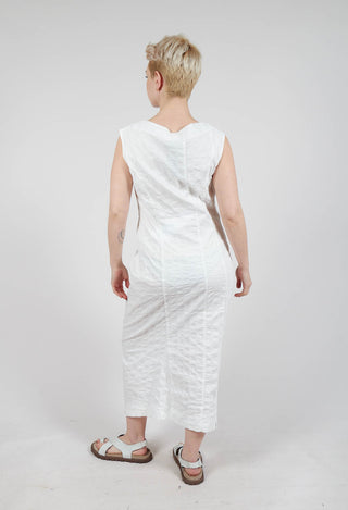 Fitted Sleeveless Dress in Offwhite