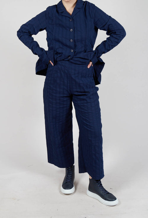 Tulip Hem Trousers in Navy