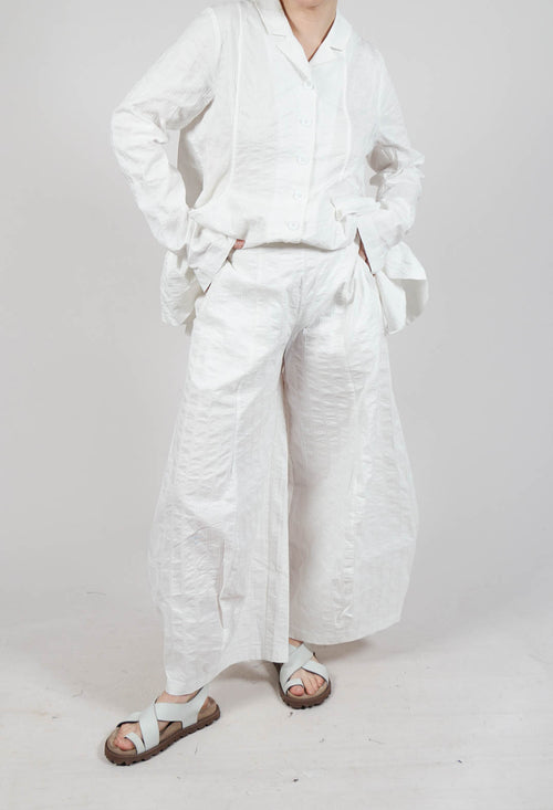 Tulip Hem Trousers in Offwhite