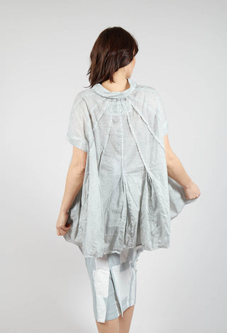 Short Sleeve Tulip Shirt in Grey Cloud