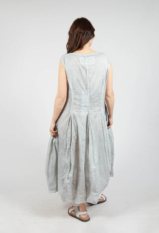 Sleeveless Dress with Tulip Hem in Grey Cloud