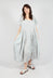 Short Sleeve Dress with Balloon Hem in Grey Cloud