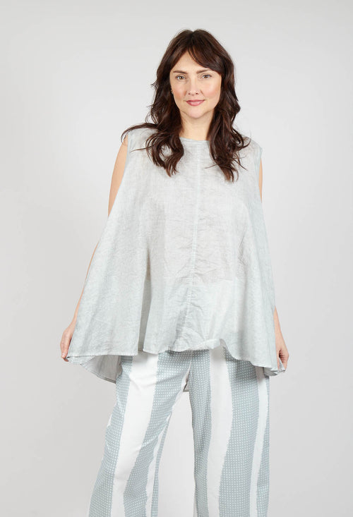 A-Line Sleeveless Top in Grey Cloud