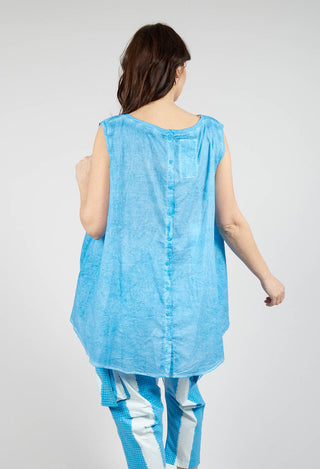 A-Line Sleeveless Top in Malibu Cloud