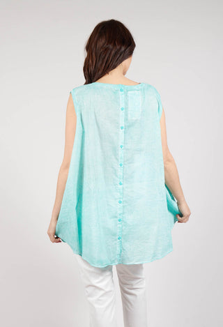 A-Line Sleeveless Top in Aqua Cloud