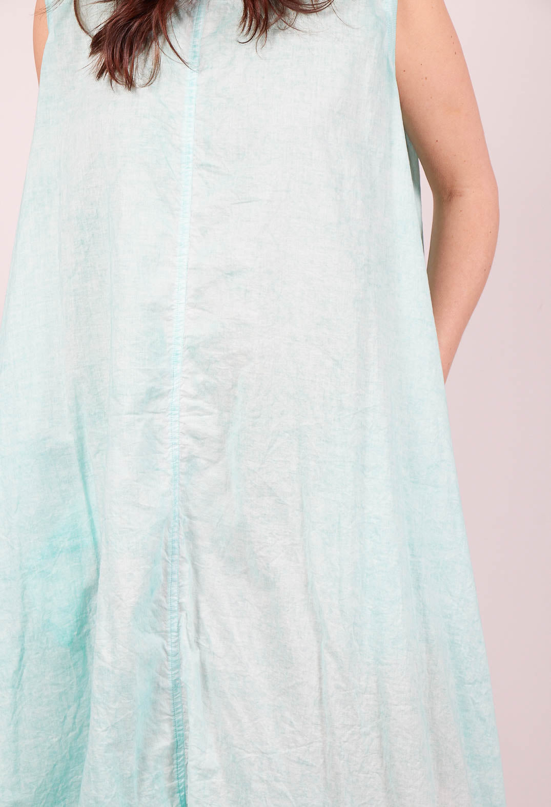 A-Line Sleeveless Dress in Aqua Cloud