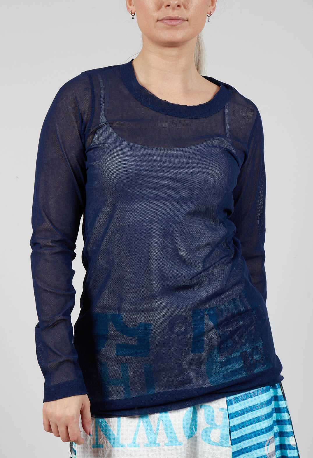 Lightweight Relaxed Fit Top in Navy