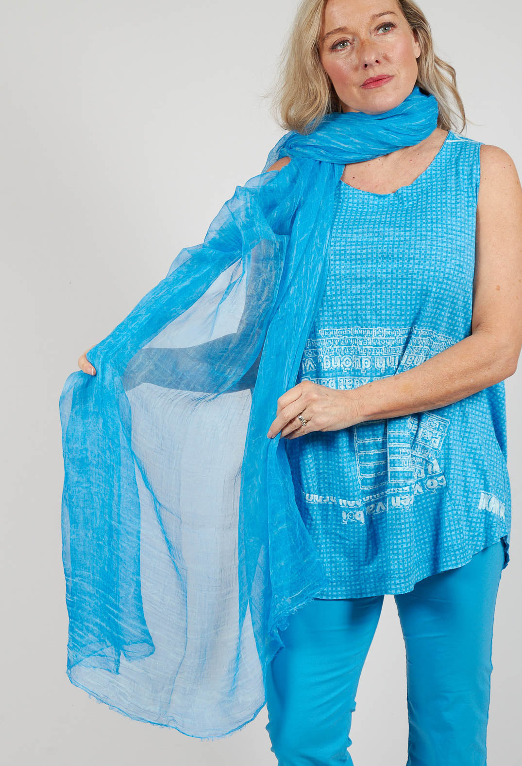 Lightweight Sheer Scarf in Malibu