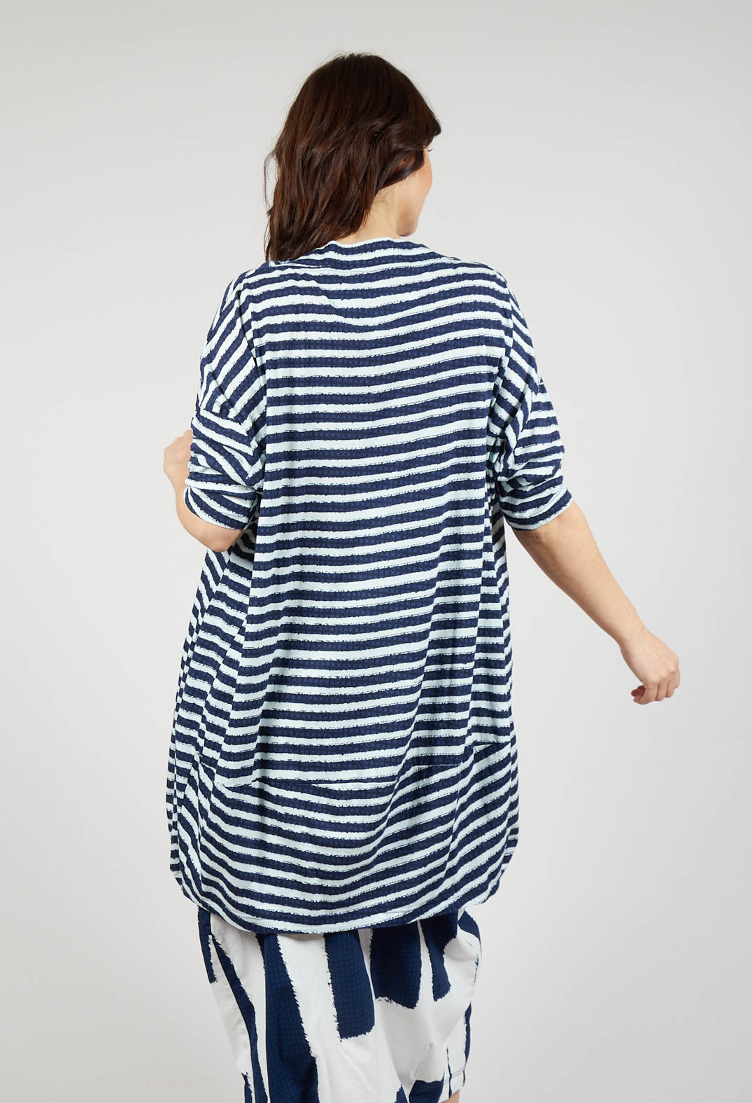 Relaxed Jersey Dress in Navy Print