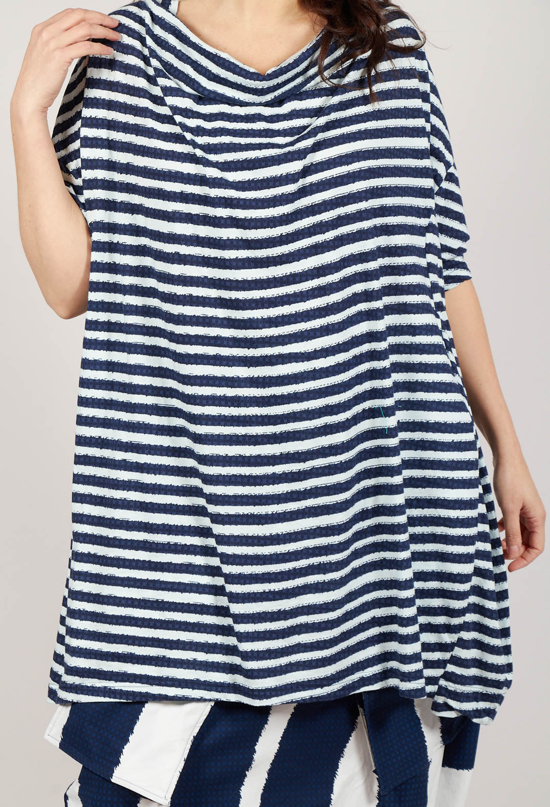 Relaxed Jersey Dress in Navy Print