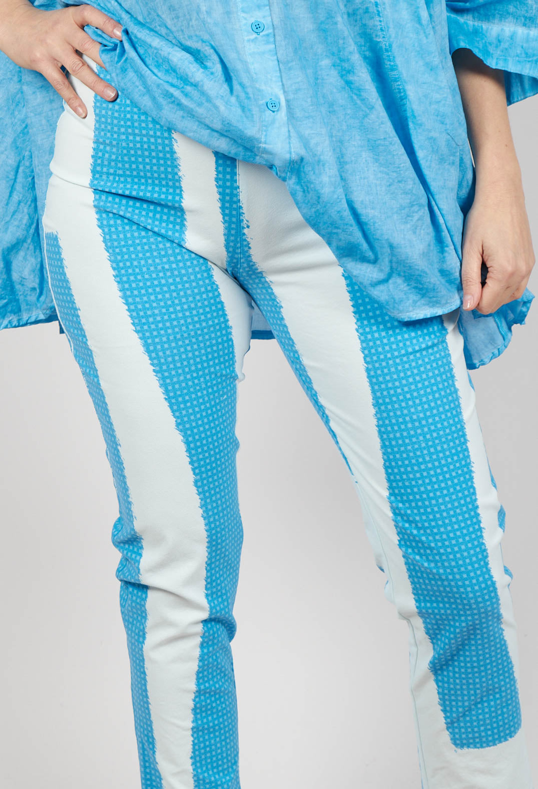 Slim Leg Pull On Trousers in Malibu Print