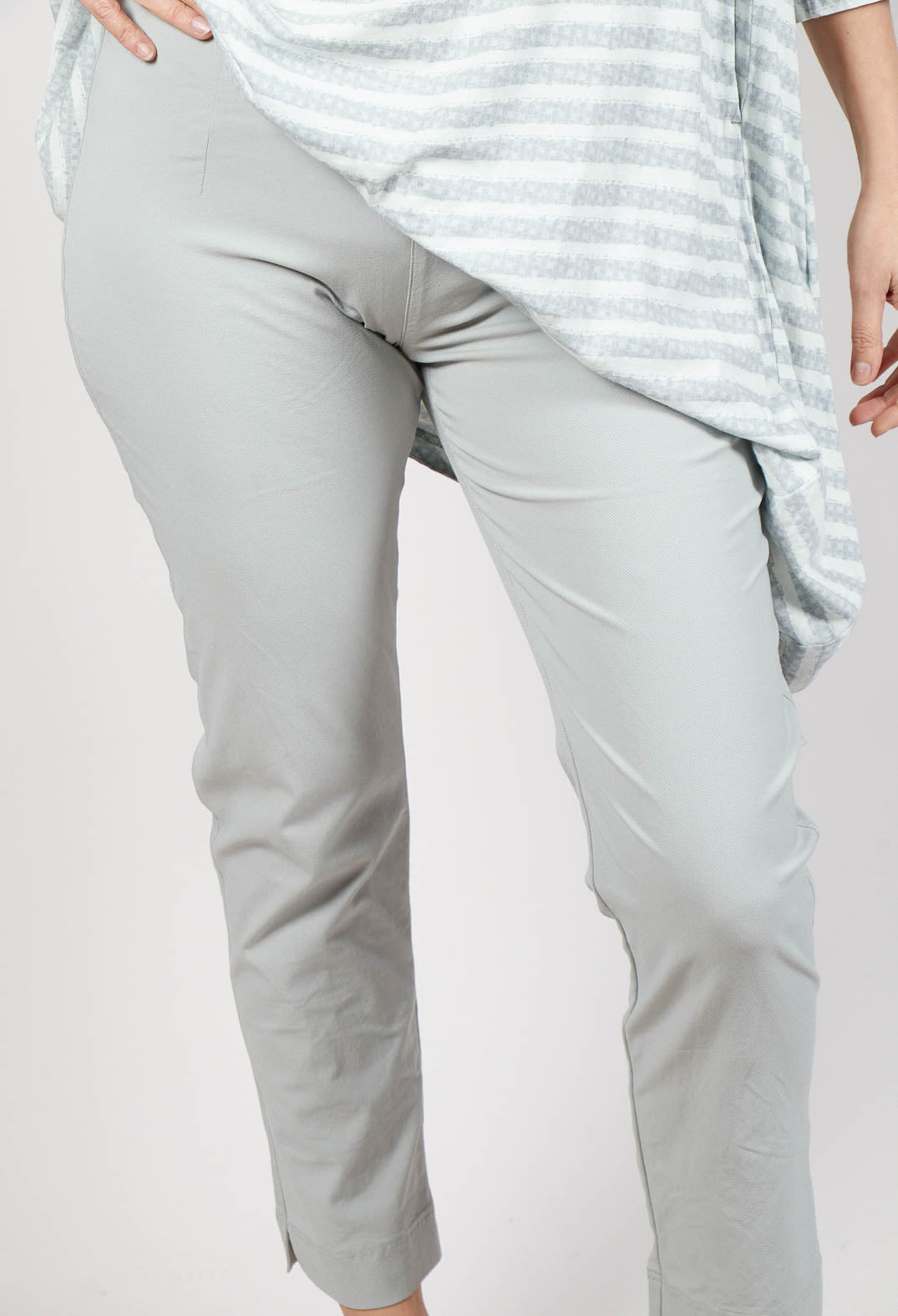 Slim Leg Pull On Trousers in Grey