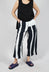 Cropped Pull On Trousers in Black Print