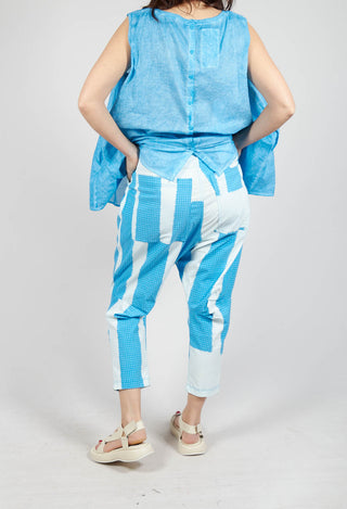 Drop Crotch Pull On Trousers in Malibu Print