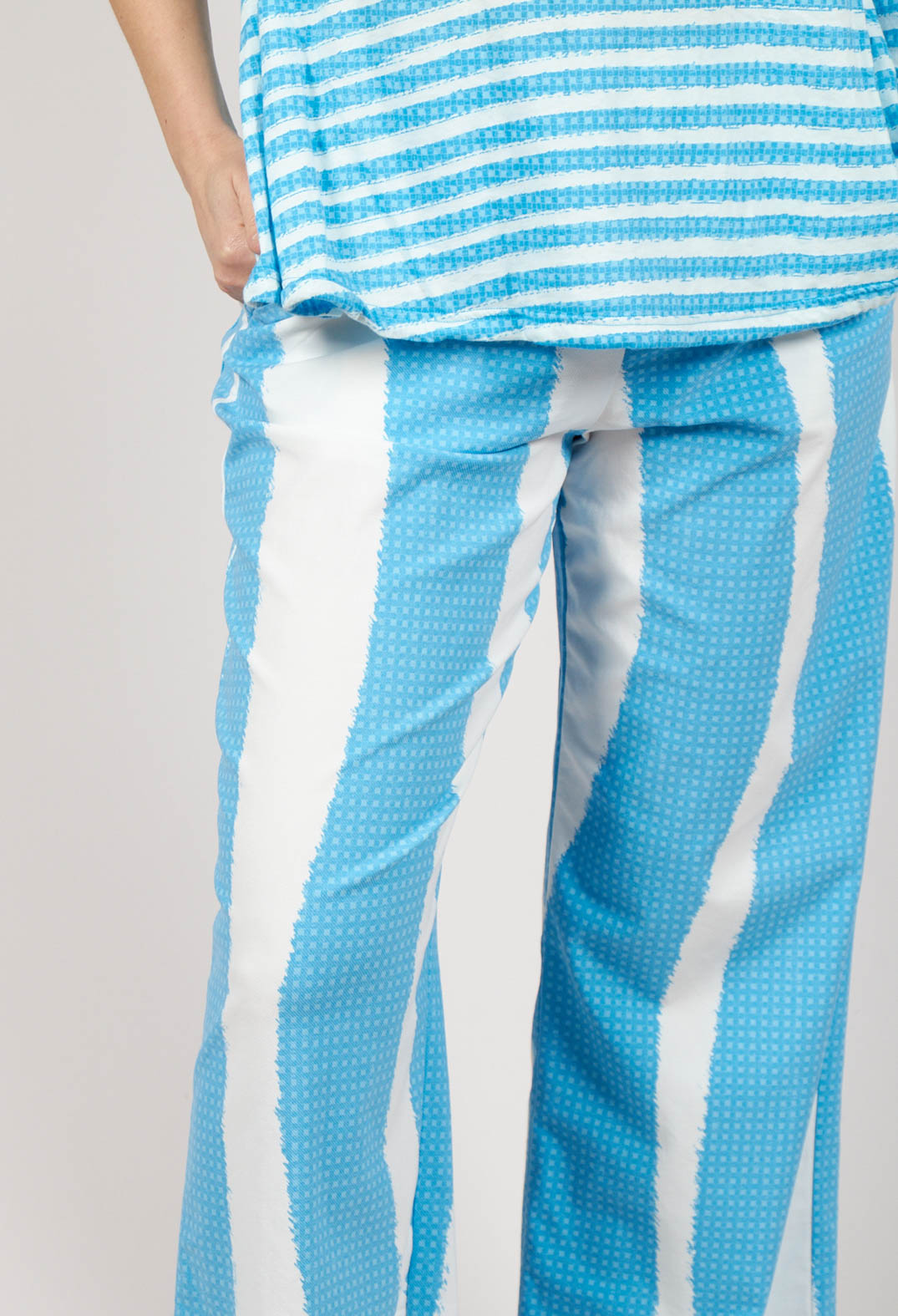 PRE-ORDER - Wide Leg Pull On Trousers in Malibu Print