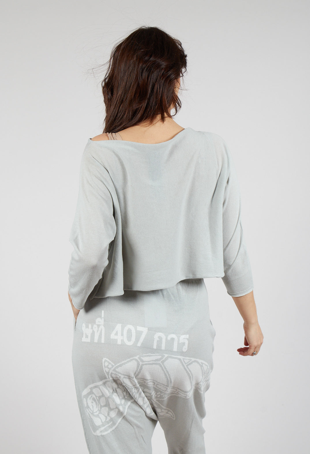 Lightweight Jumper in Grey Offwhite