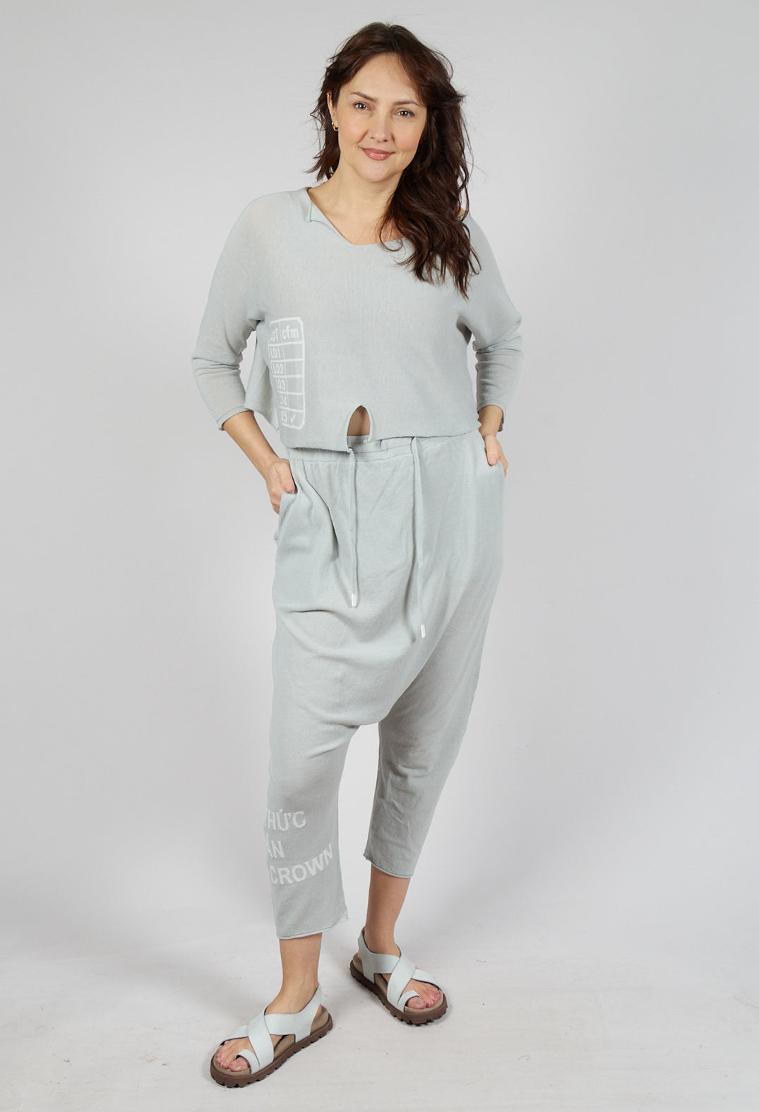 Lightweight Jumper in Grey Offwhite