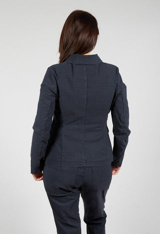 Fitted Jacket in Black Check