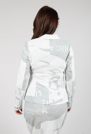 Fitted Jacket in Grey Print