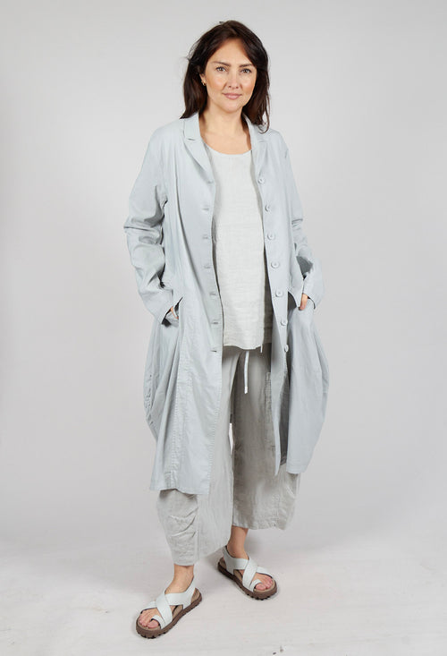 Tulip Hem Coat in Grey