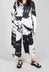 Tulip Trousers with Front Panels in Black Print Tulip Trousers with Front Panels in Black Print