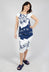 Fitted Dress in Navy Print