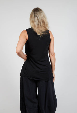 Jersey Vest Top in Black Jersey Vest Top in Black