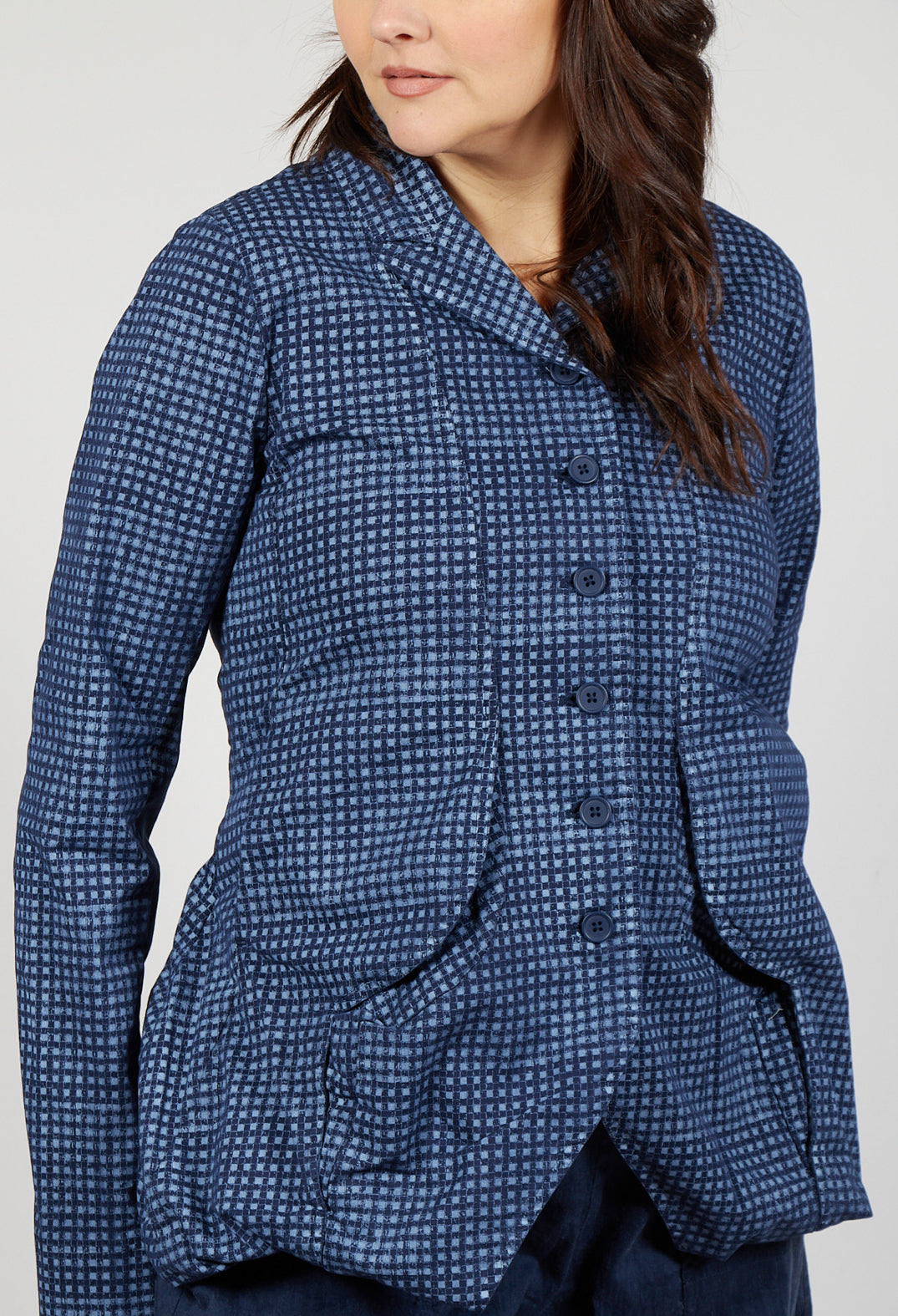 Tailored Jacket in Navy Print