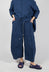 Cargo Linen Trousers in Navy